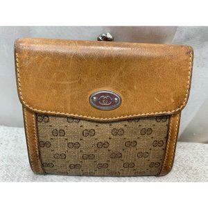 SOLD Gucci Vintage Small Monogram Coin Purse Wallet Made In Italy